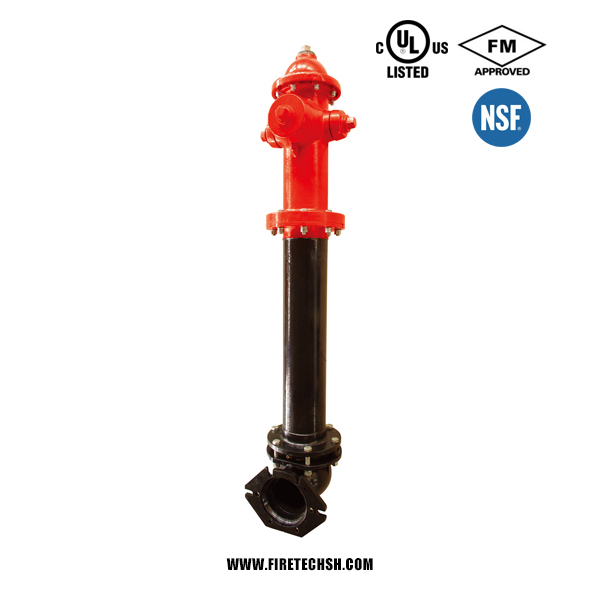 Dry Barrel Pillar Fire Hydrant with Inlet Mechanical Connector UL/FM
