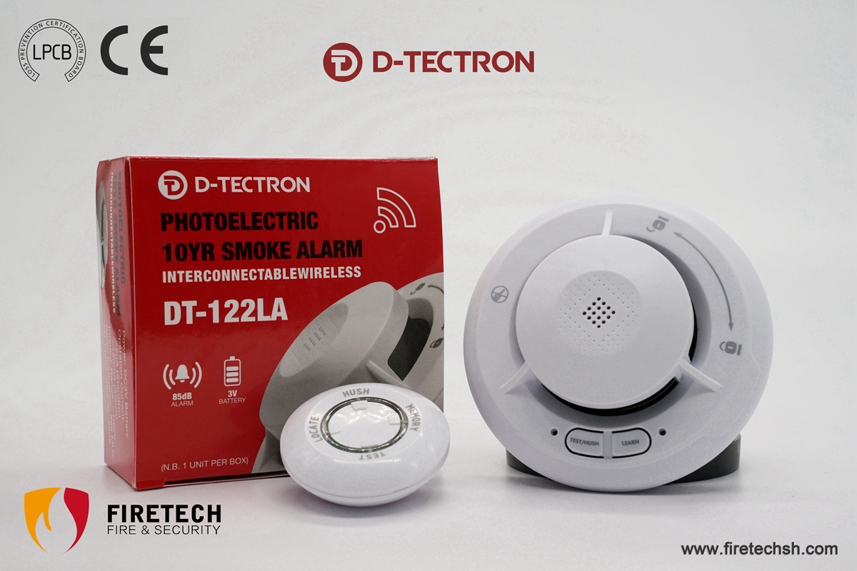 Portable Wireless Interconnected Standalone Fire Alarm Smoke Detector - 10 Years Battery
